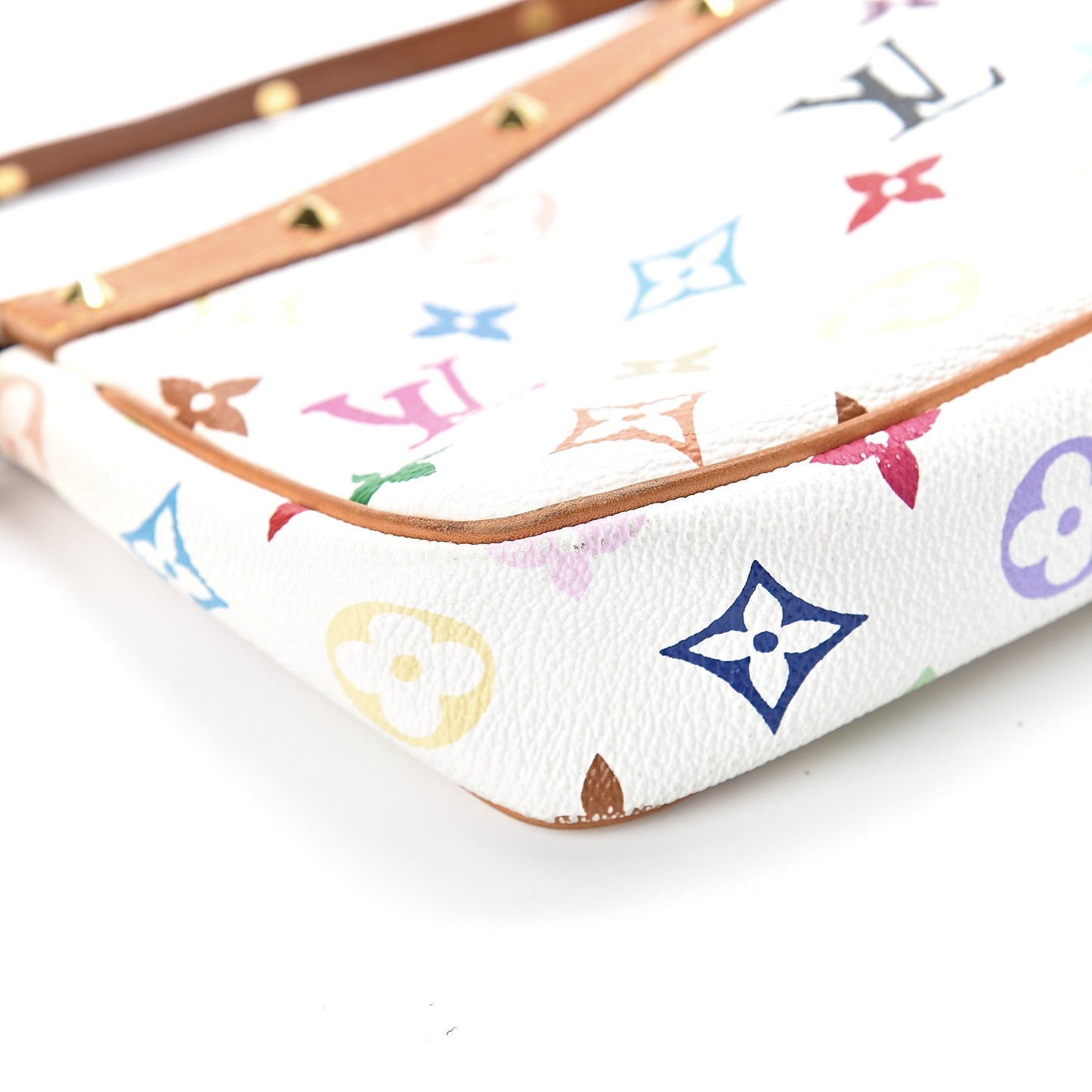 Monogram Multicolor Pochette Accessories White