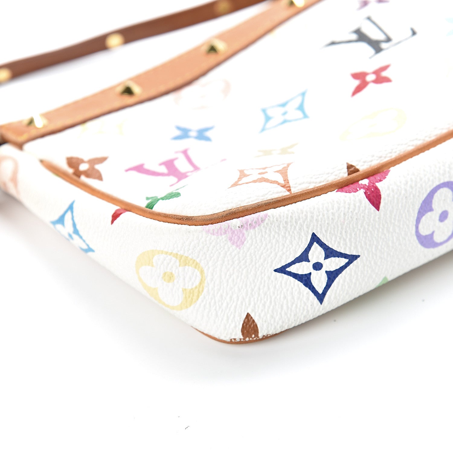 Louis Vuitton Monogram Multicolor Pochette Accessories White 12 of 15