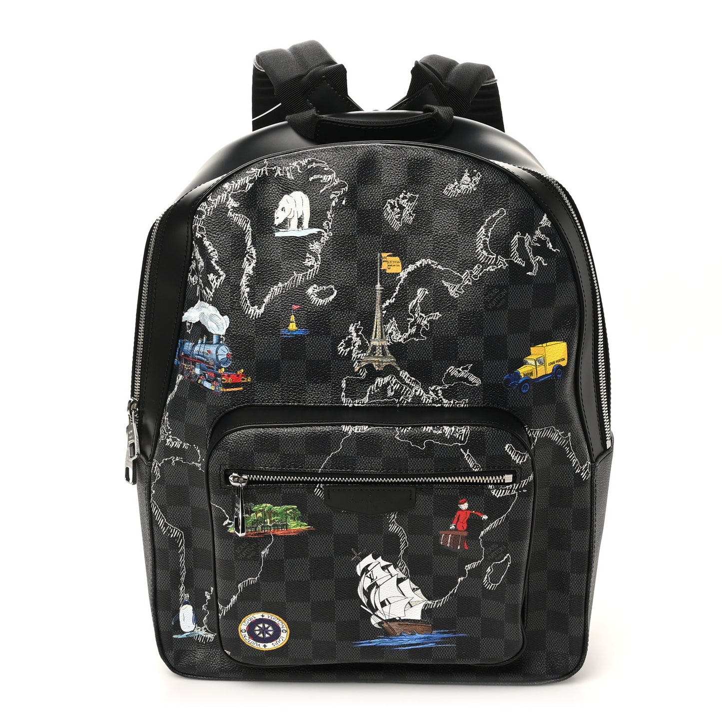 Damier Graphite World Map Josh Backpack