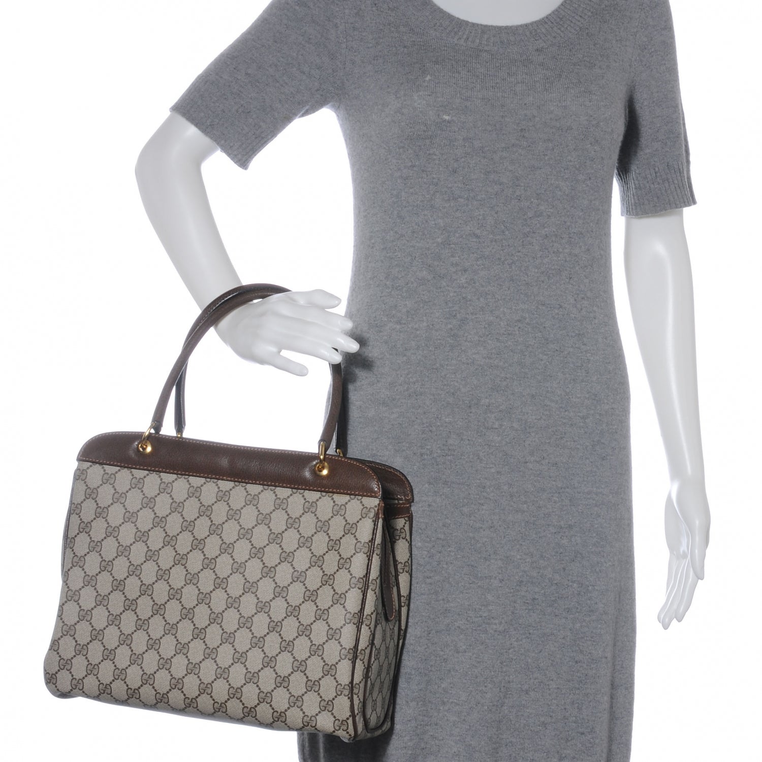 Gucci Monogram Handbag Brown 2 of 6