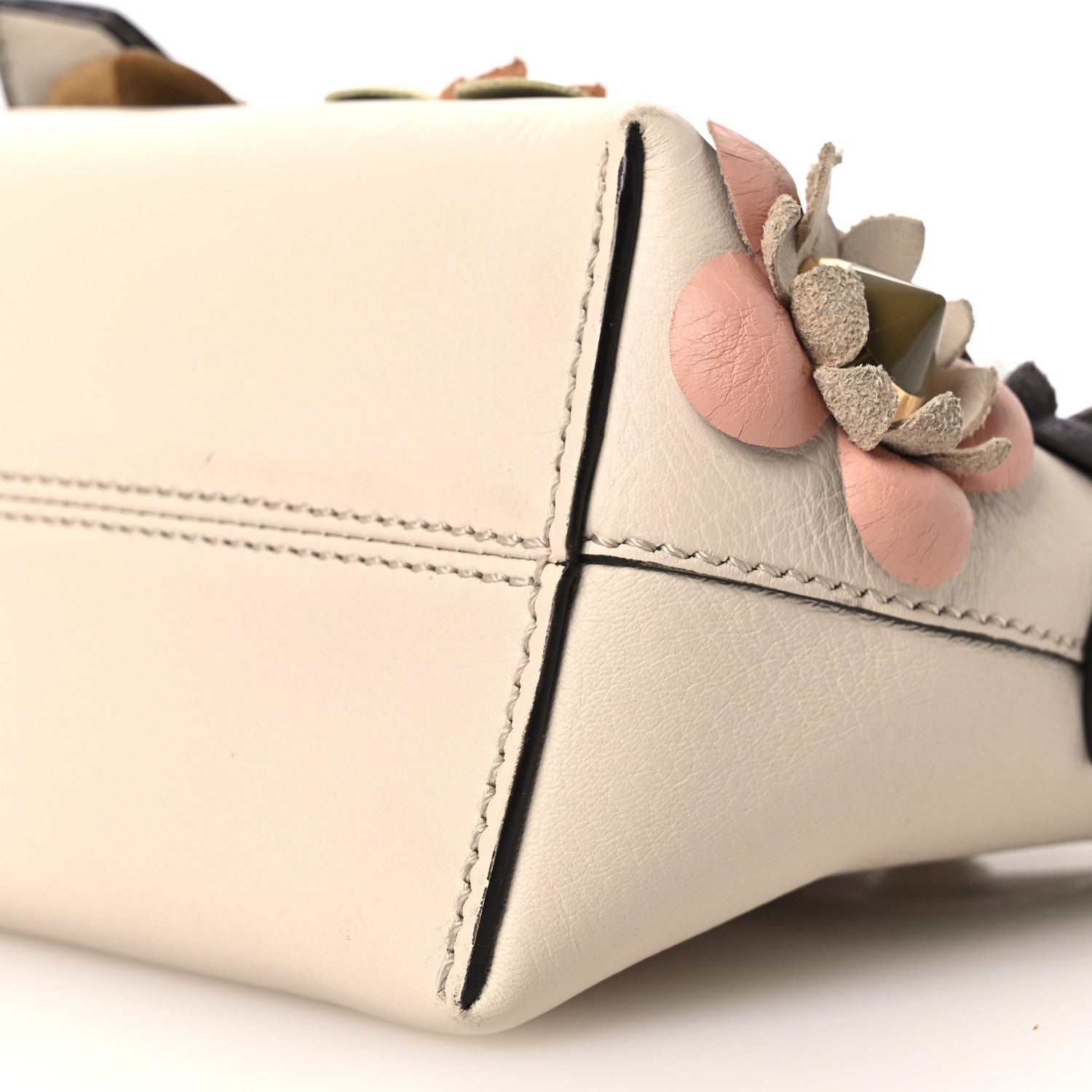 Fendi Vitello Dolce Flowerland Studded Mini By The Way Boston Bag Camelia Multicolor 18 of 23