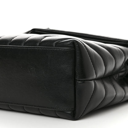Saint Laurent Calfskin Y Quilted Monogram Monochrome Small Loulou Chain Satchel Black 10 of 10