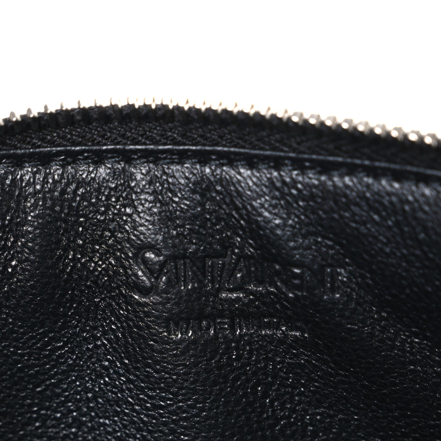 Calfskin Zipped Travel Document Holder Black