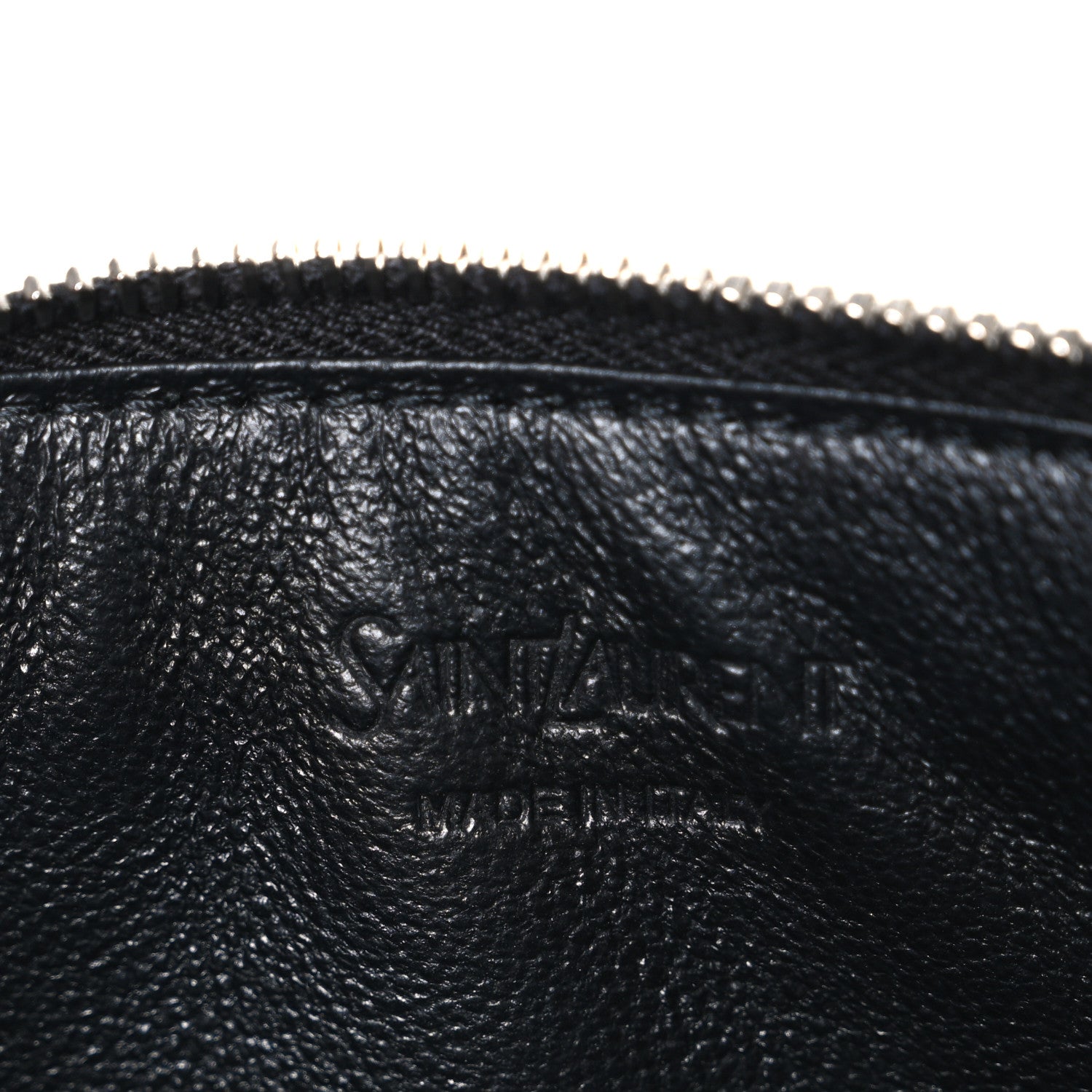Saint Laurent Calfskin Zipped Travel Document Holder Black 6 of 7
