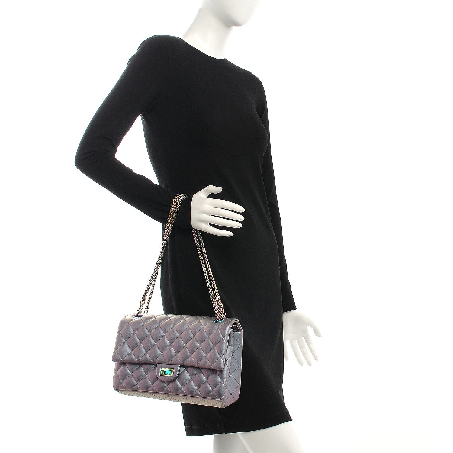 Chanel Iridescent Lambskin Quilted 2.55 Reissue 226 Flap Light Purple 3 of 9