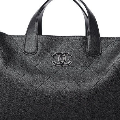 Chanel Caviar Stitched Large Shopping Tote Black 10 of 10