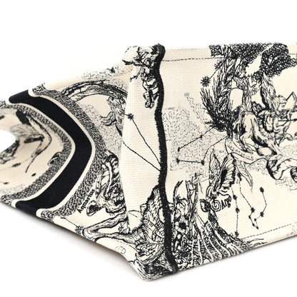 Christian Dior Canvas Zodiac Toile De Jouy Embroidered Large Book Tote Latte 8 of 10