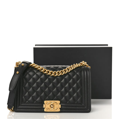 Chanel Caviar Quilted Medium Boy Flap Black 10 of 10