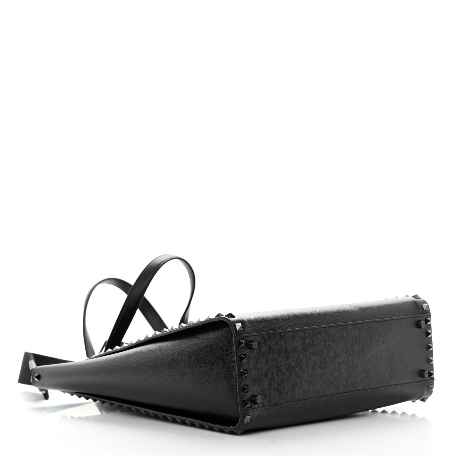 Valentino Garavani Grainy Calfskin Rockstud Alcove Tote Black 4 of 12