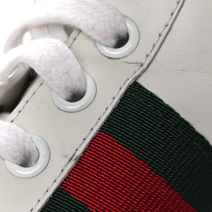 Gucci Calfskin Ayers Bee Embroidered Womens Ace Sneakers 38 White Green 21 of 21