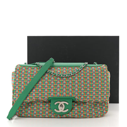 Chanel Rubber Quilted Lambskin Medium Coco Rain Flap Green 14 of 14