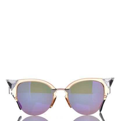 Fendi Iridia Cat Eye Sunglasses FF 0041/S Translucent Peach 3 of 8
