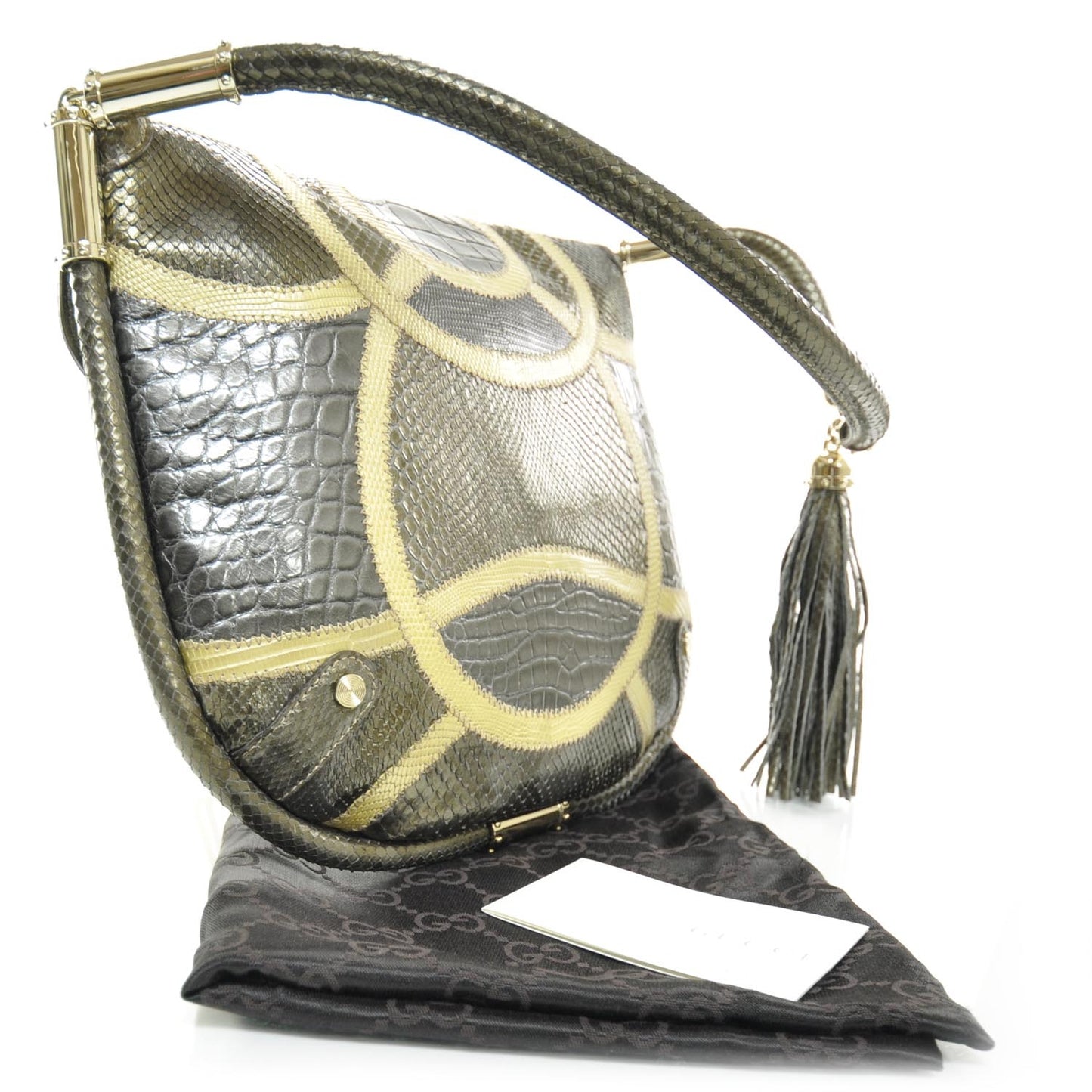 Exotic Patchwork Britt Medium Shoulder Bag