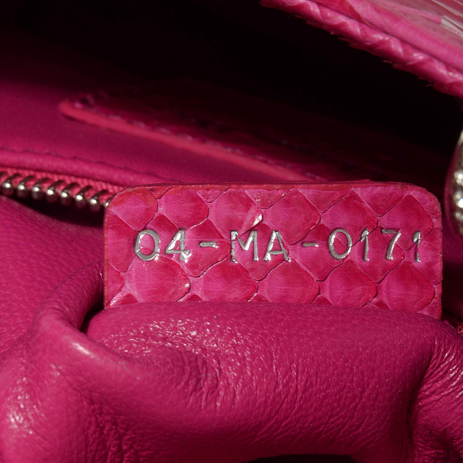 Christian Dior Python Crystal Mini Lady Dior Pink 7 of 9