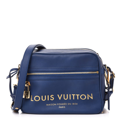 Louis Vuitton Supple Calfskin Paname Take Off Flight Bag Blue 1 of 11