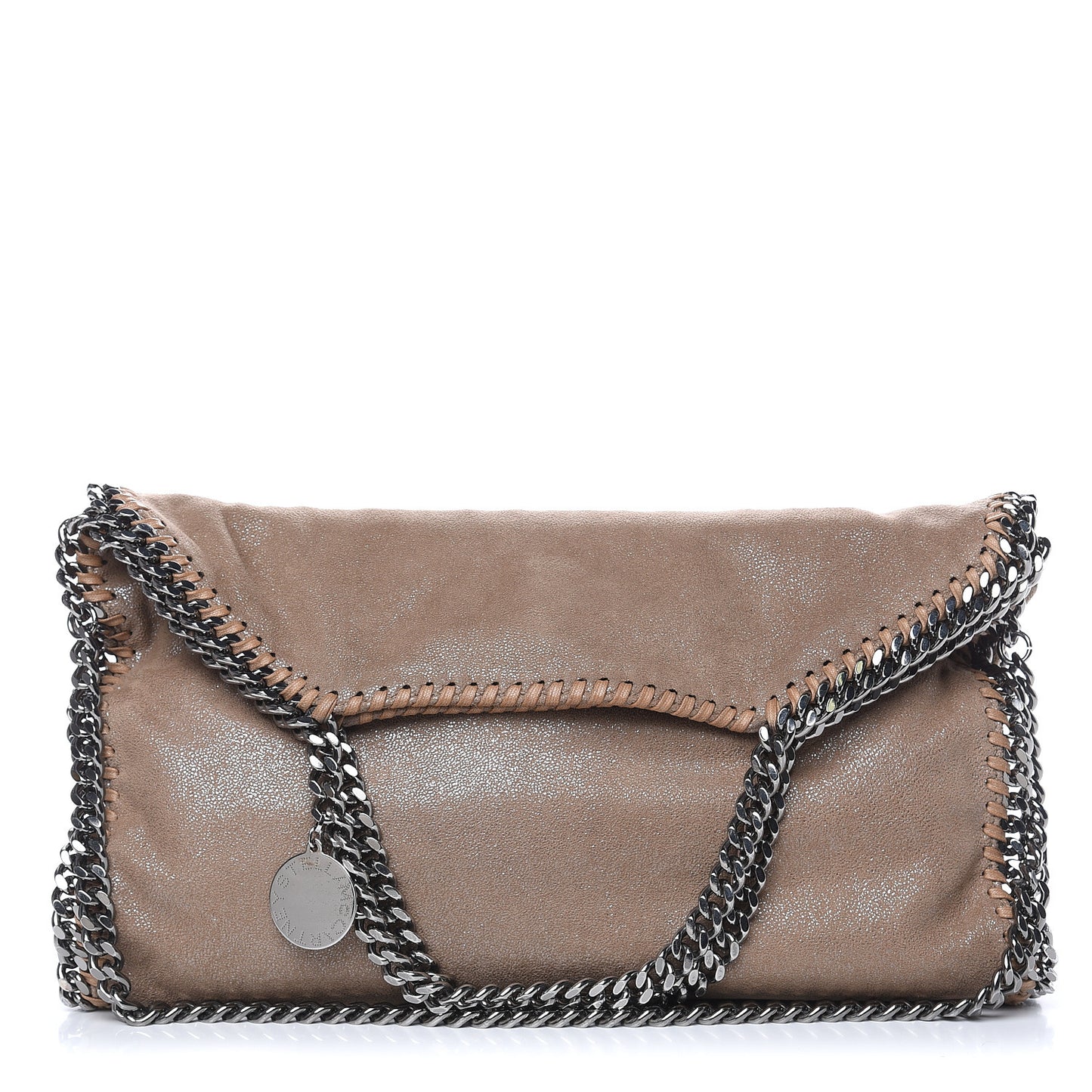 Shaggy Deer Falabella Fold Over Tote Taupe