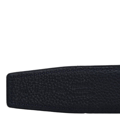 Hermes Box Togo 32mm Guilloche H Belt 90 36 Black Bleu Nuit 3 of 8