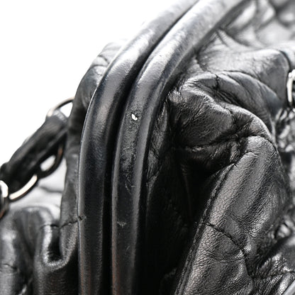 Chanel Lambskin Quilted Sharpei Frame Tote Black 16 of 16