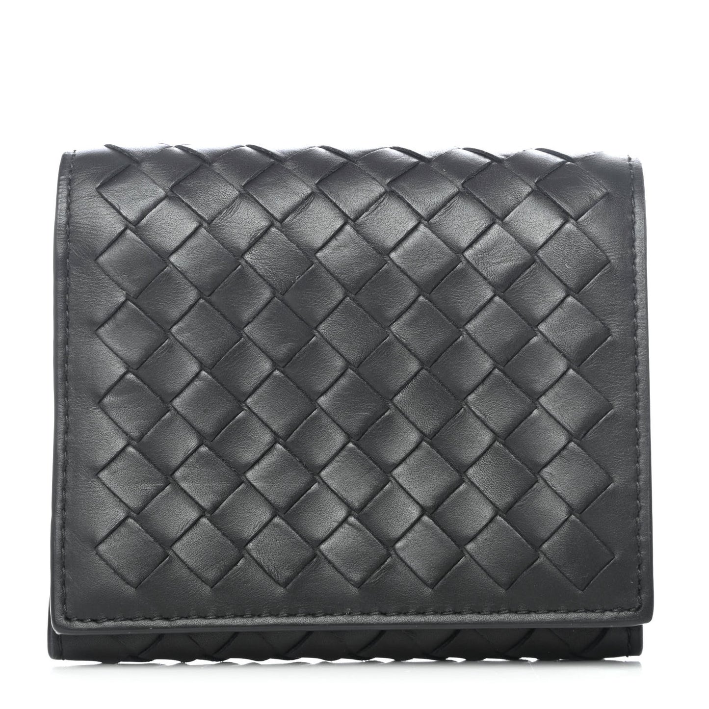 Nappa Intrecciato Bi-Fold Wallet Black