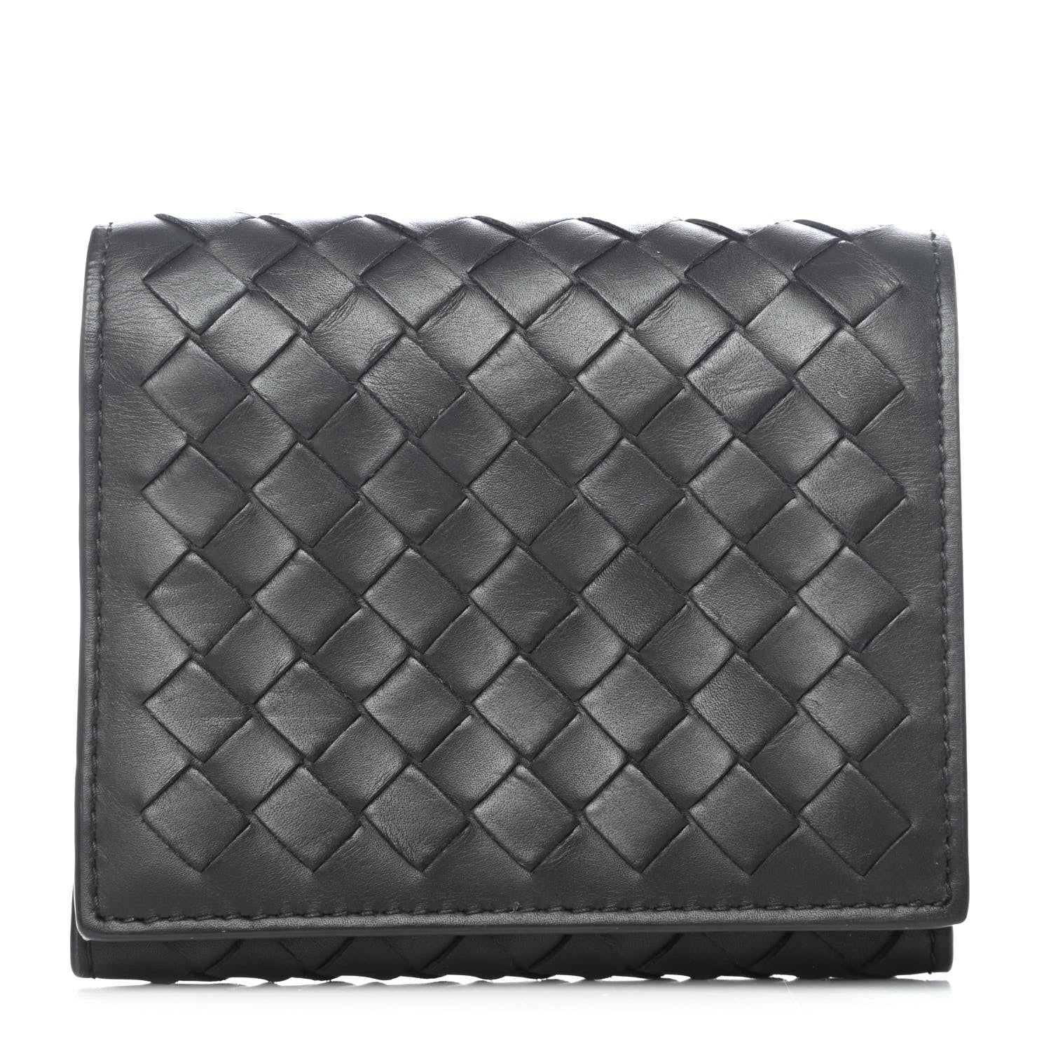 Bottega Veneta Nappa Intrecciato Bi-Fold Wallet Black 1 of 4