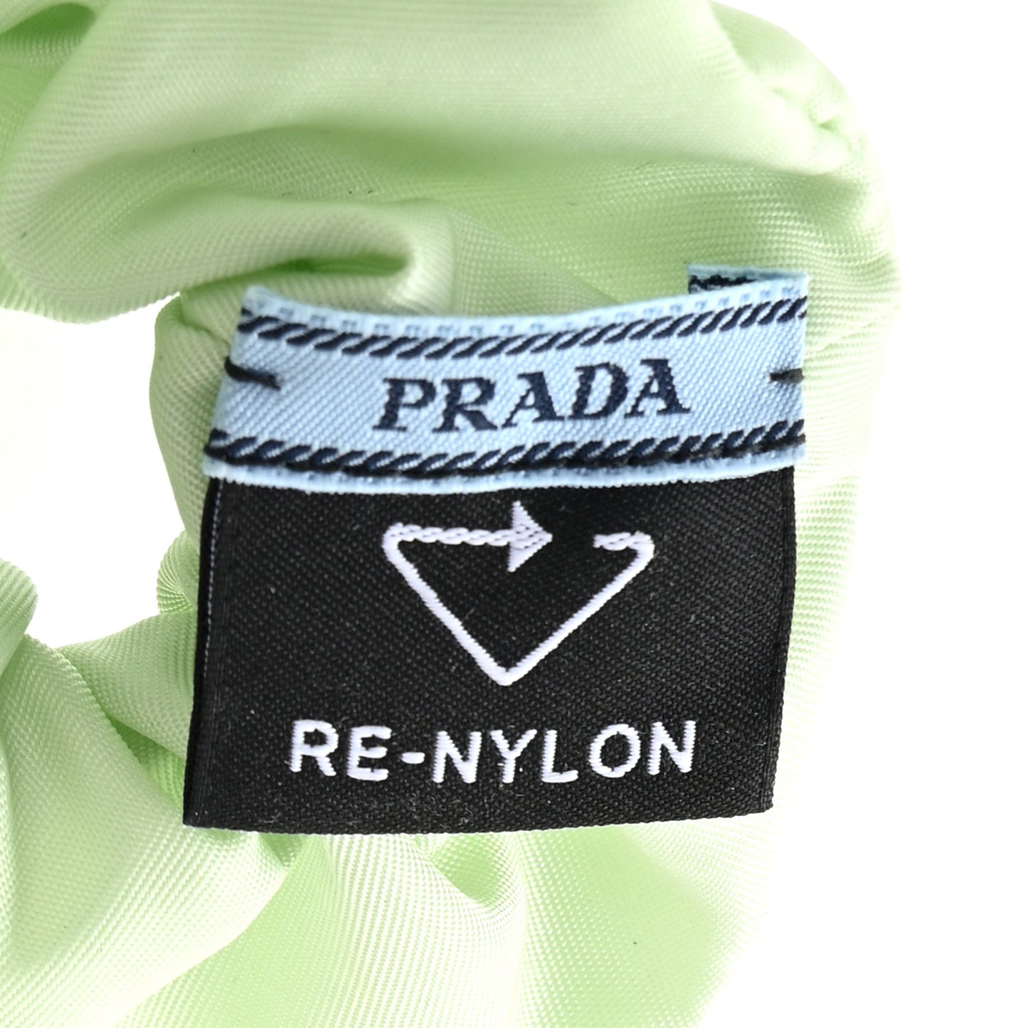 Re-Nylon Metal Logo Scrunchie Aqua