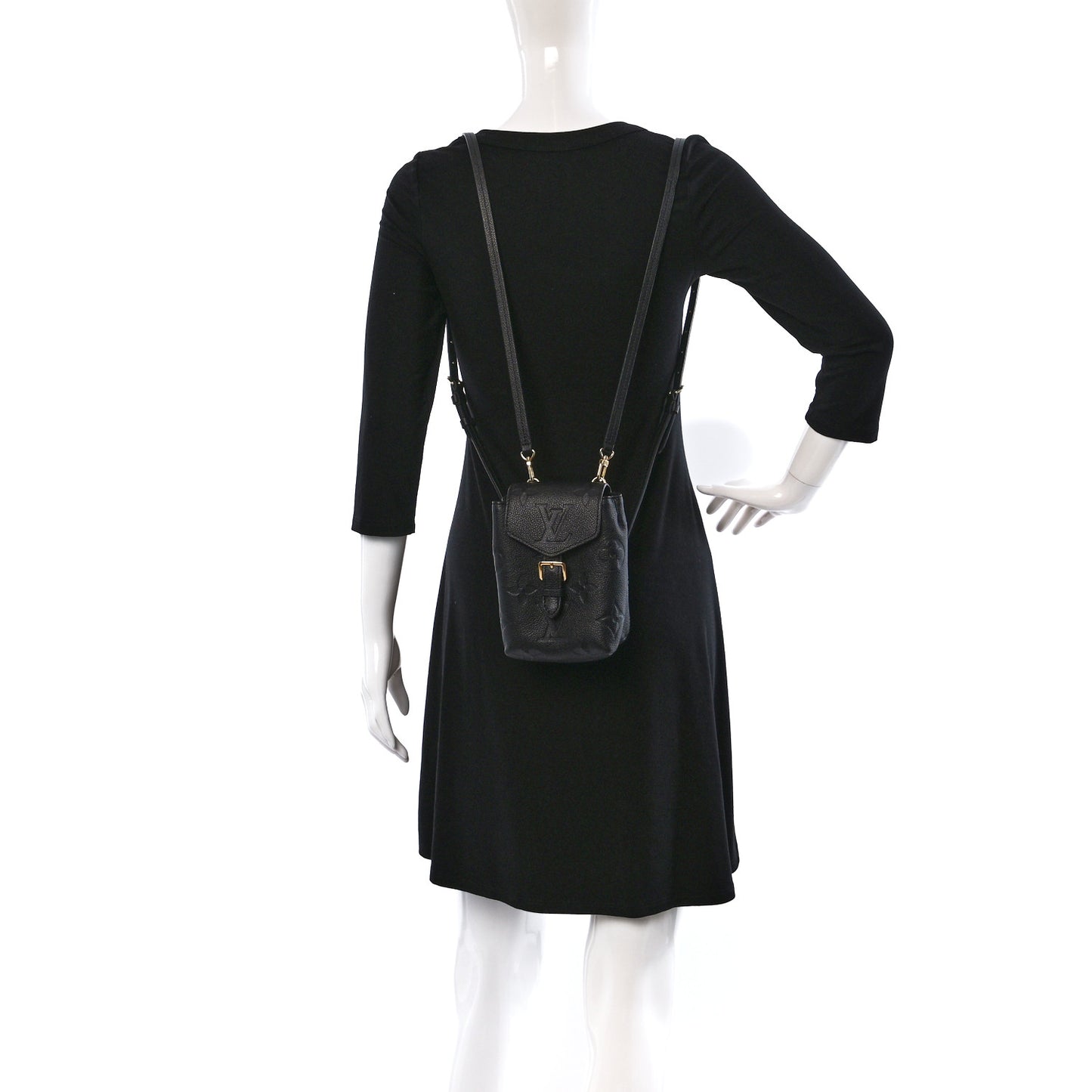 Empreinte Monogram Giant Tiny Backpack Black