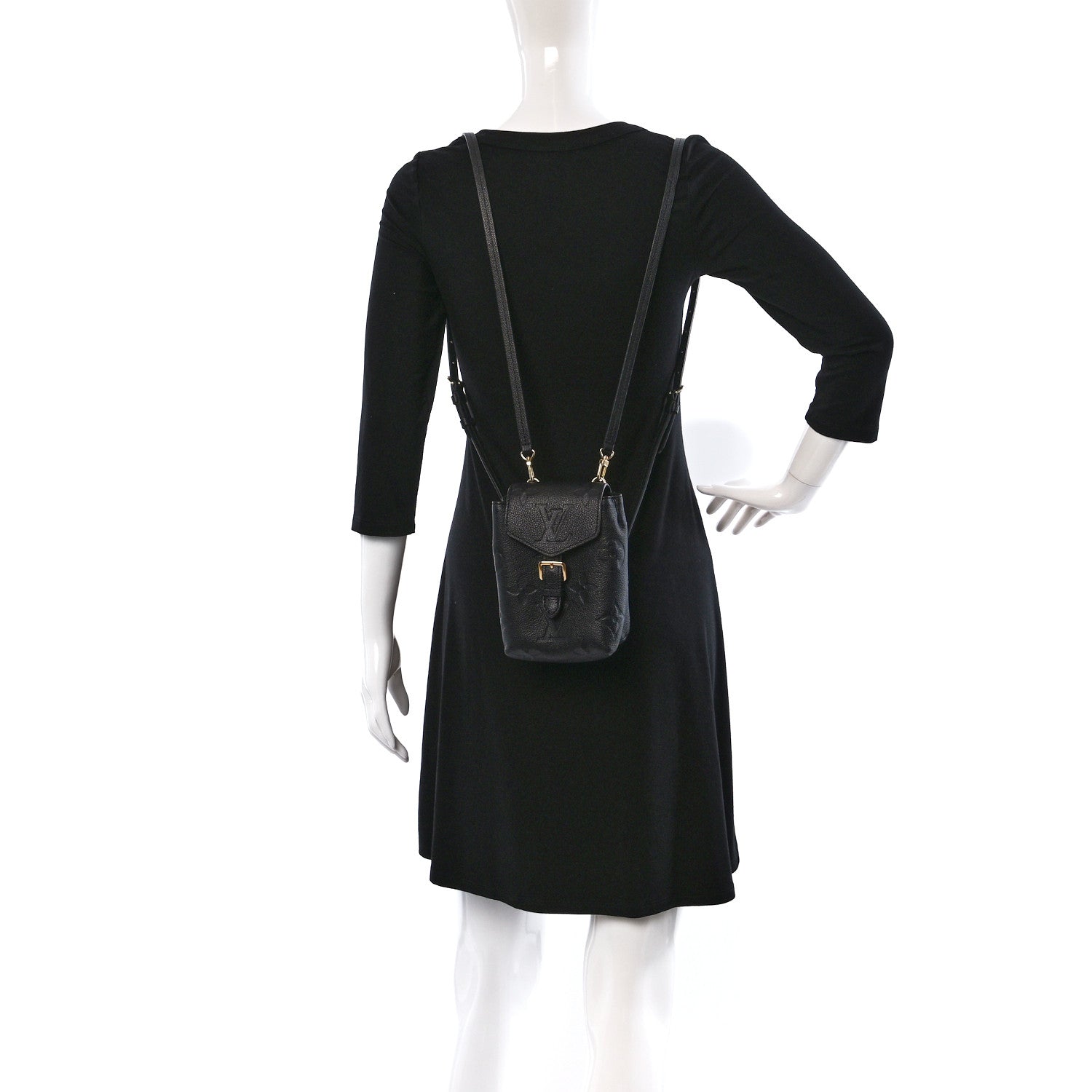 Louis Vuitton Empreinte Monogram Giant Tiny Backpack Black 2 of 9