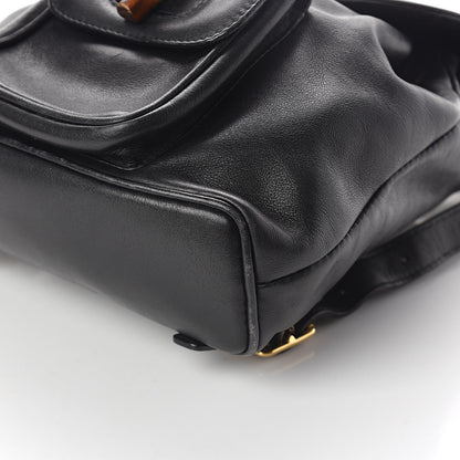 Gucci Calfskin Bamboo Backpack Black 9 of 9