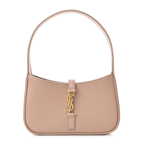Smooth Calfskin Le 5 A 7 Mini Hobo Dark Beige