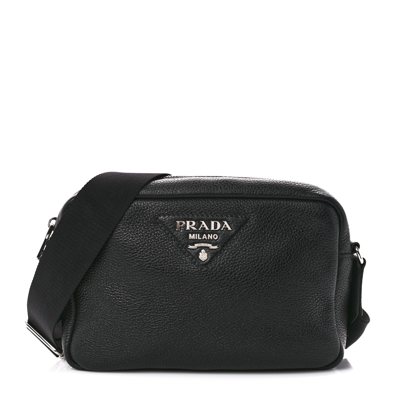 Prada Vitello Daino Camera Crossbody Black 1 of 10