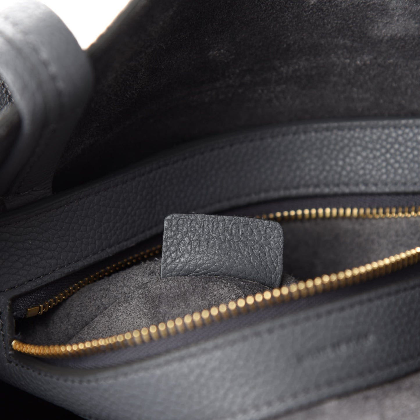 Soft Grained Calfskin Small Belt Cabas Grey