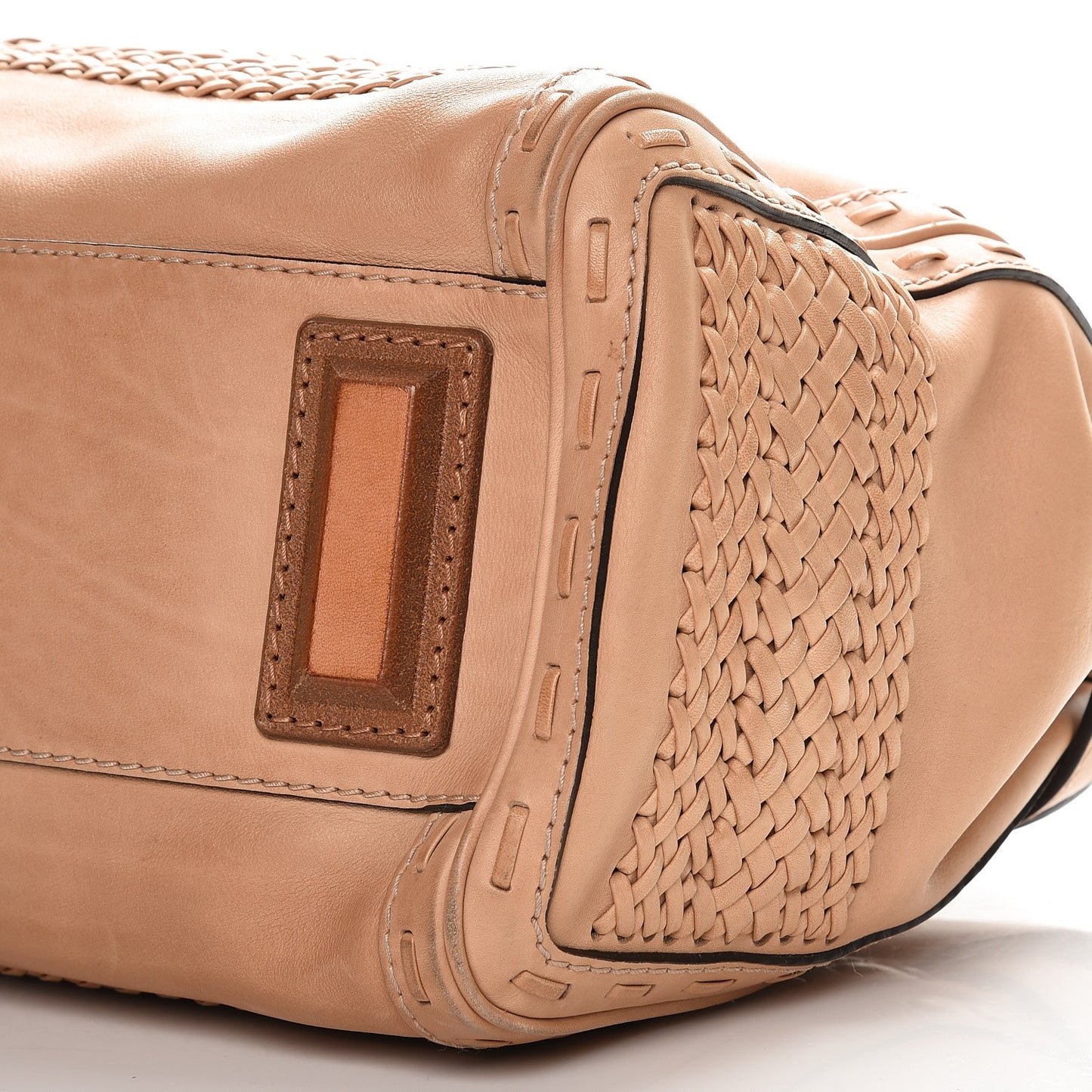 Calfskin Handmade Medium Top Handle Bag Taupe