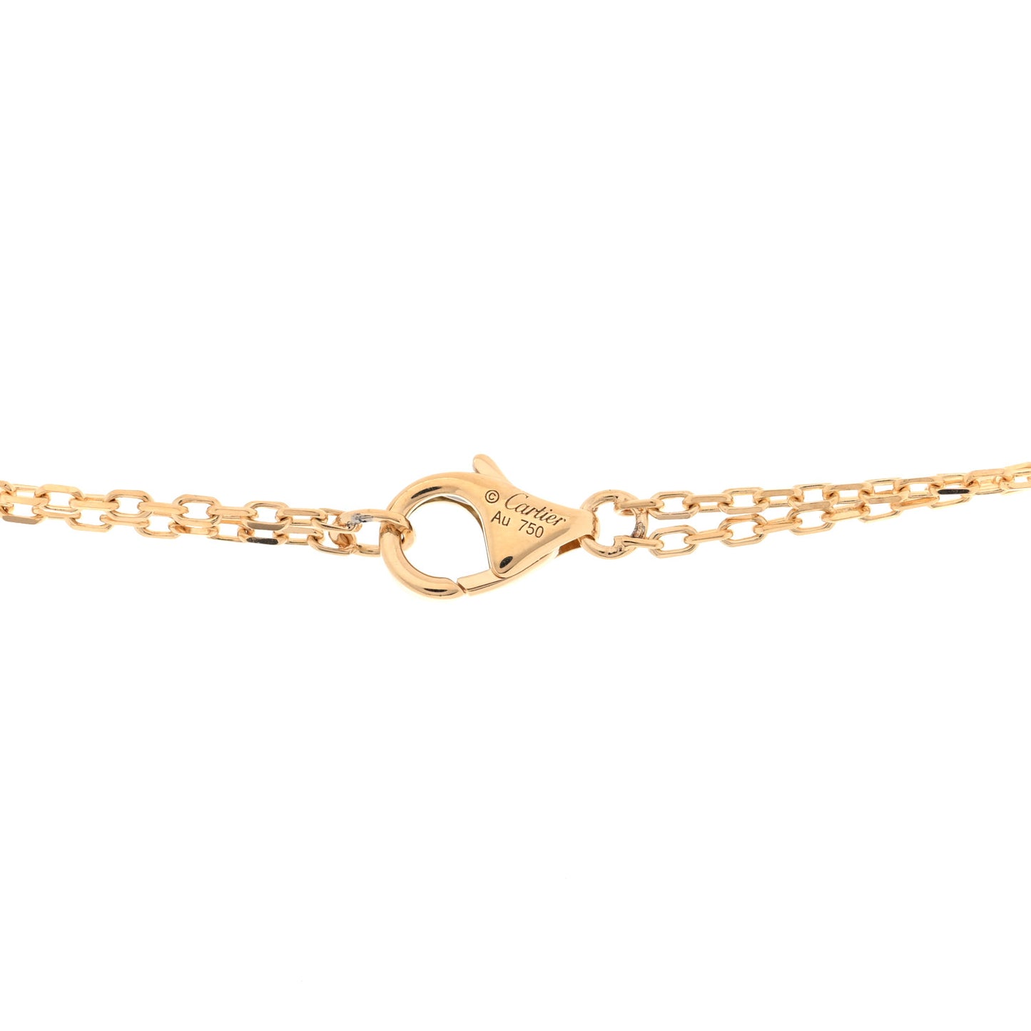 18K Yellow Gold 2 Diamond LOVE Necklace