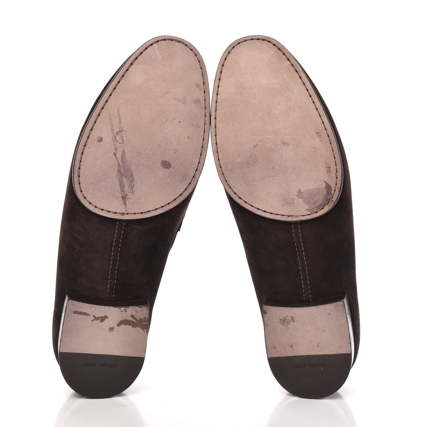 Suede Calfskin Mens Moccasin Loafers 8.5 Brown