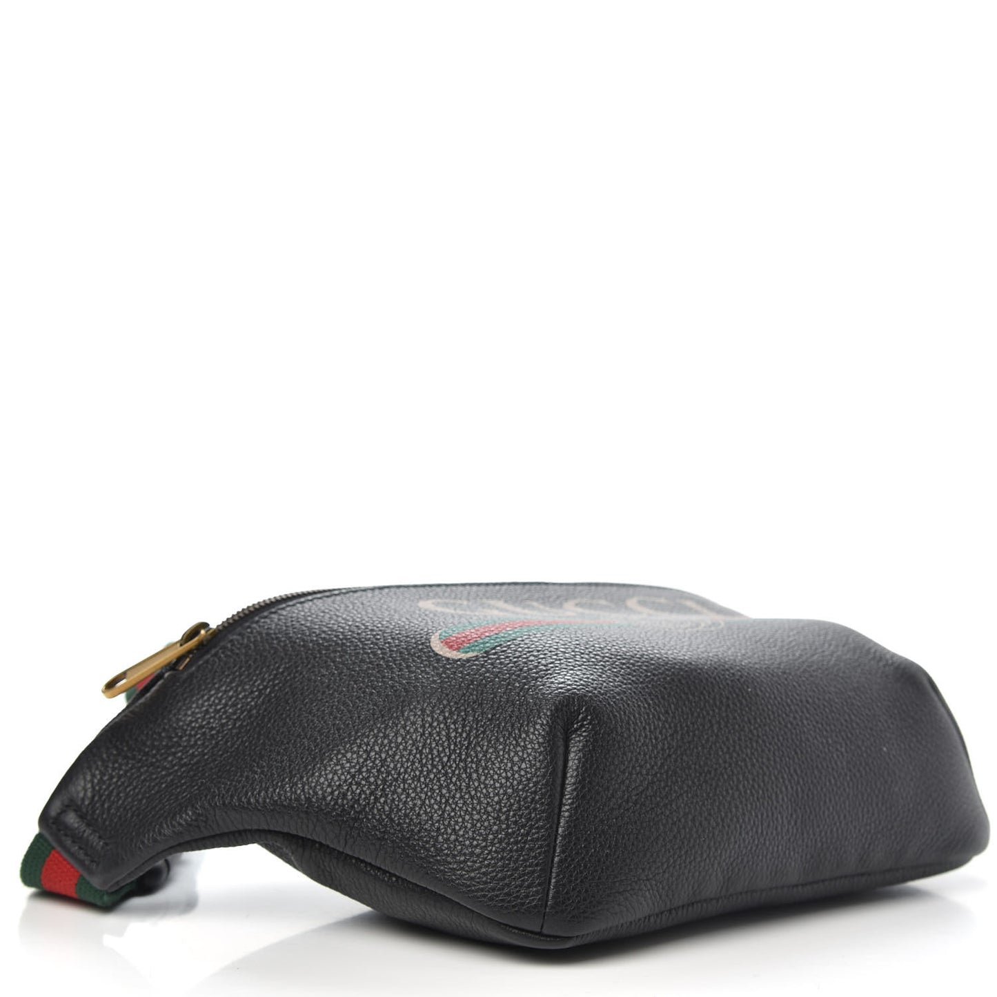 Grained Calfskin Logo Belt Bag Black