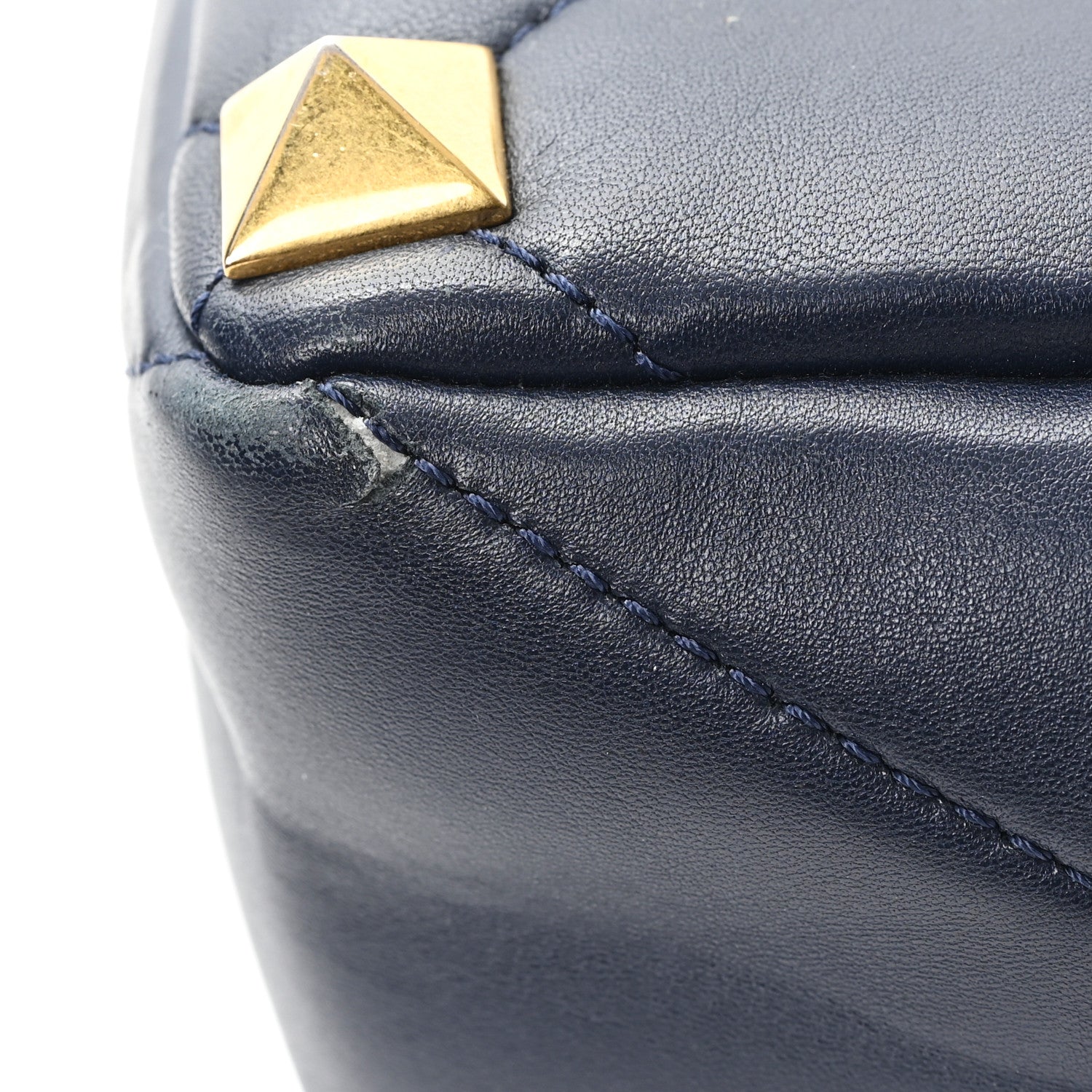 Valentino Garavani Nappa Large Roman Stud Shoulder Bag Marine 13 of 13