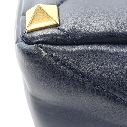 Valentino Garavani Nappa Large Roman Stud Shoulder Bag Marine 13 of 13