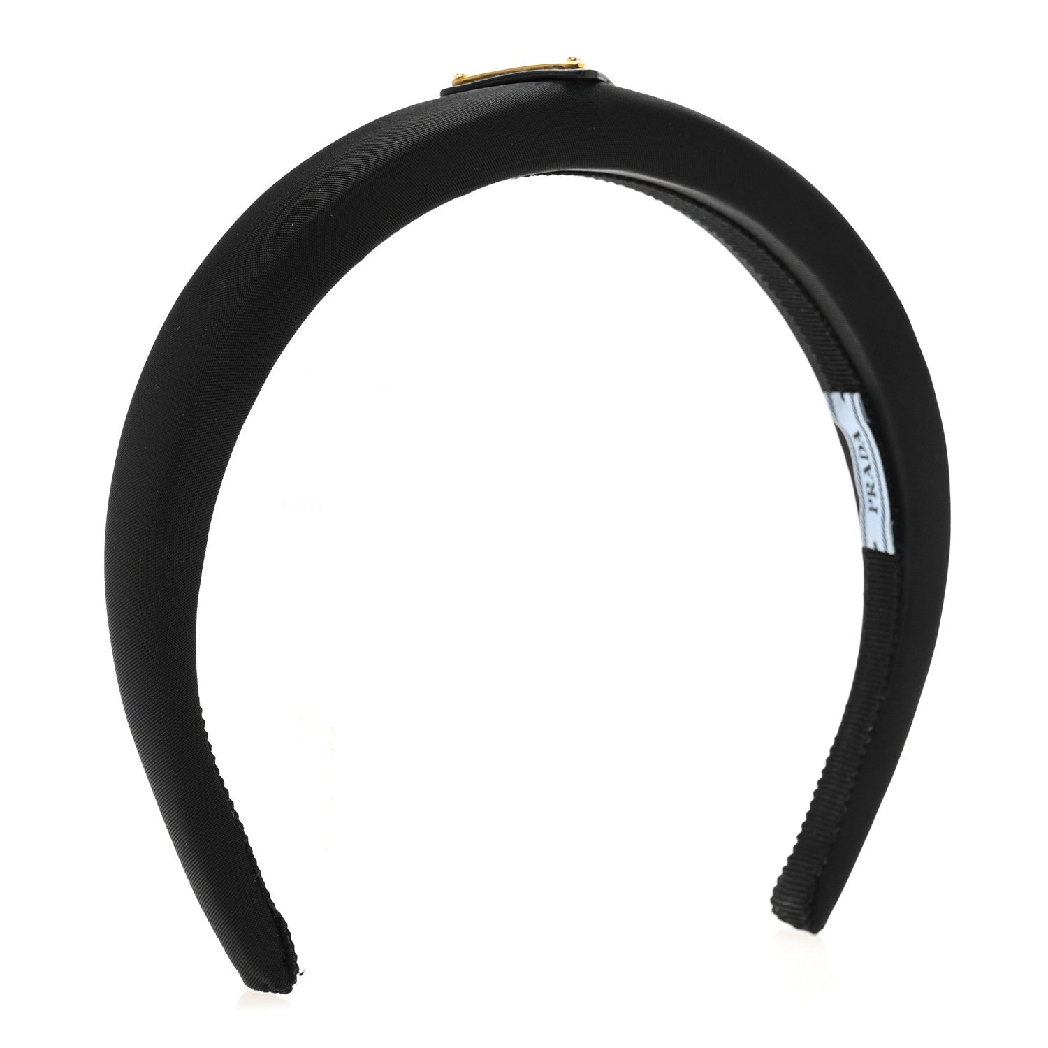 Prada Re-Nylon Metal Triangle Logo Headband Black 4 of 8