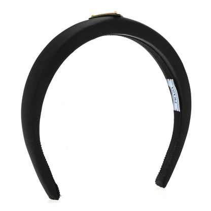 Prada Re-Nylon Metal Triangle Logo Headband Black 4 of 8