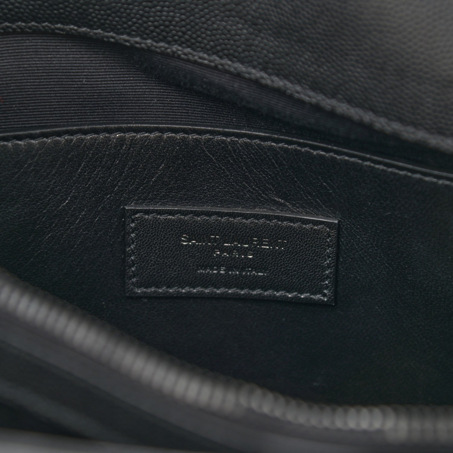 Saint Laurent Grain De Poudre Medium West Hollywood Monogram Fold-Over Black 6 of 9