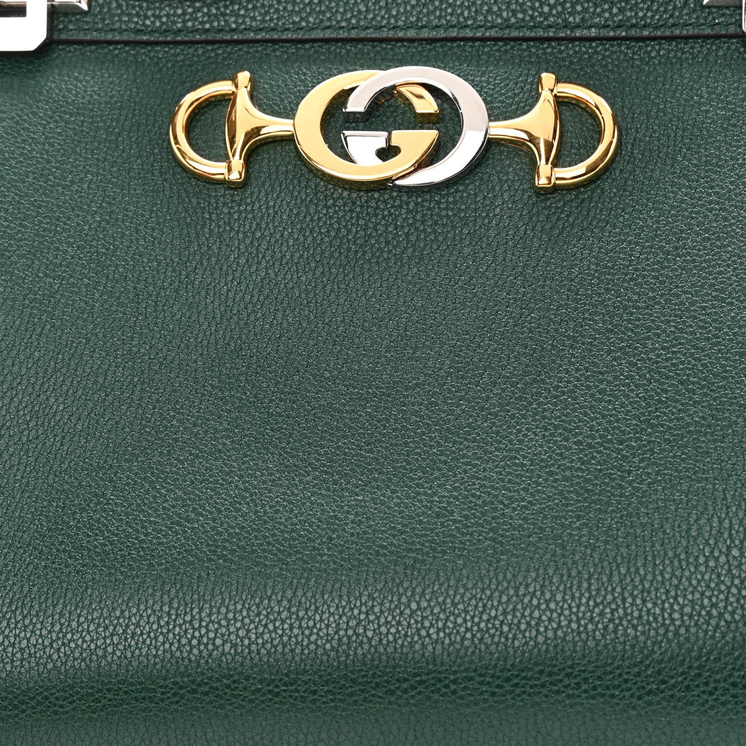 Gucci Grainy Calfskin Small Zumi Top Handle Bag Vintage Green 22 of 22