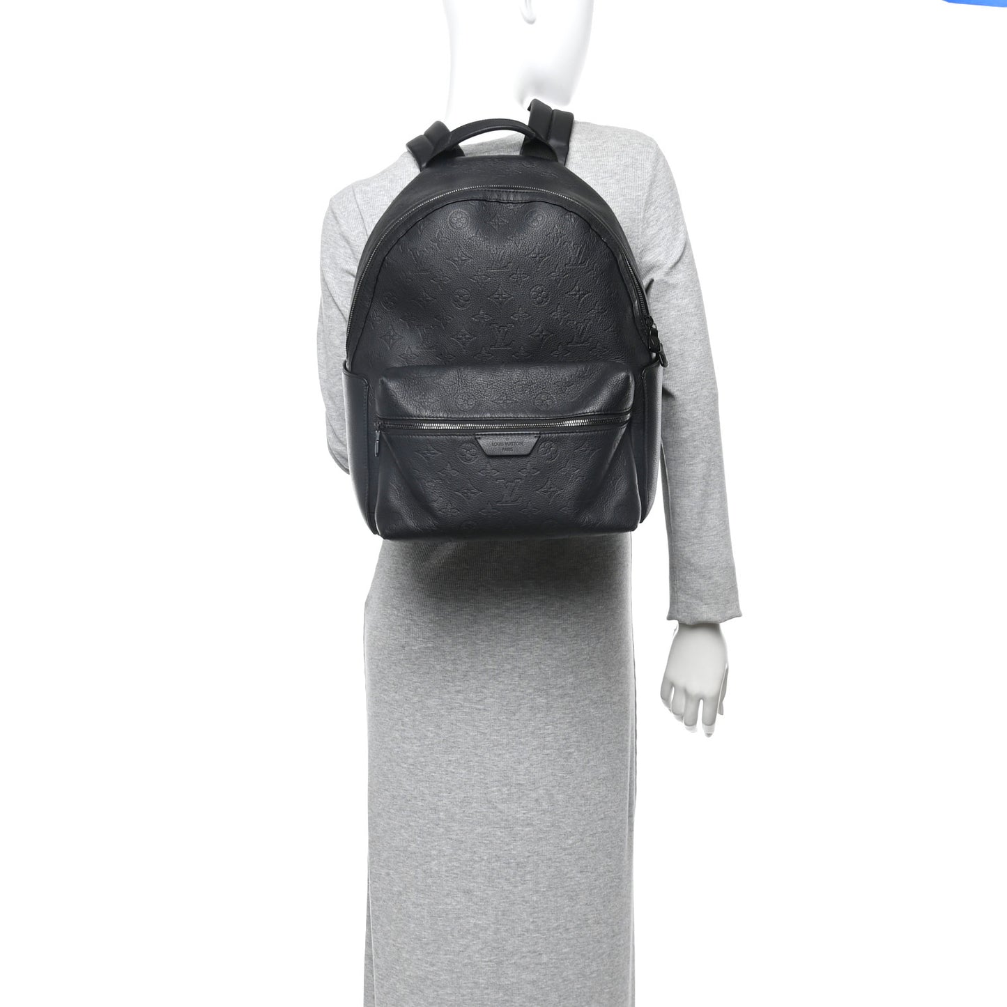 Calfskin Monogram Shadow Discovery Backpack Black