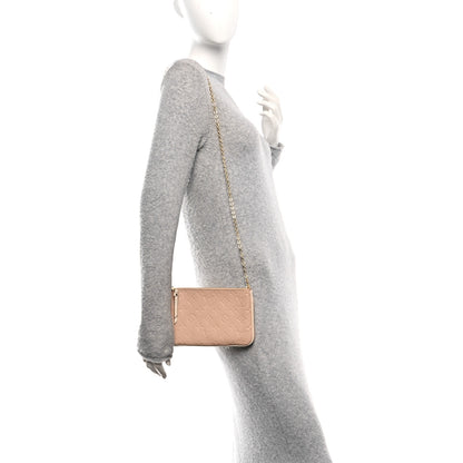 Louis Vuitton Empreinte Double Zip Pochette Beige Rose Creme Beige Rose Creme 2 of 12