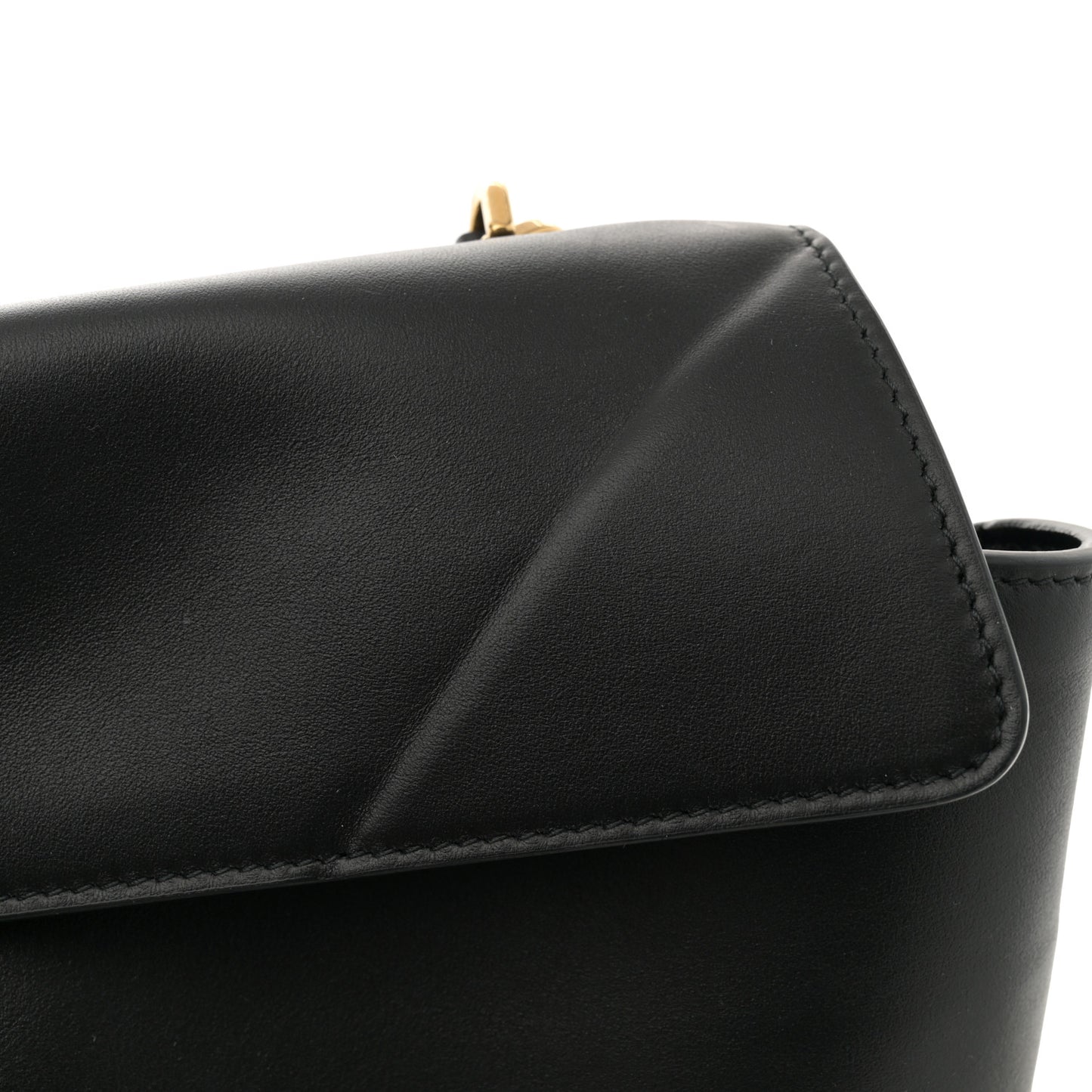 Natural Smooth Calfskin Medium Rodeo Top Handle Handbag Black