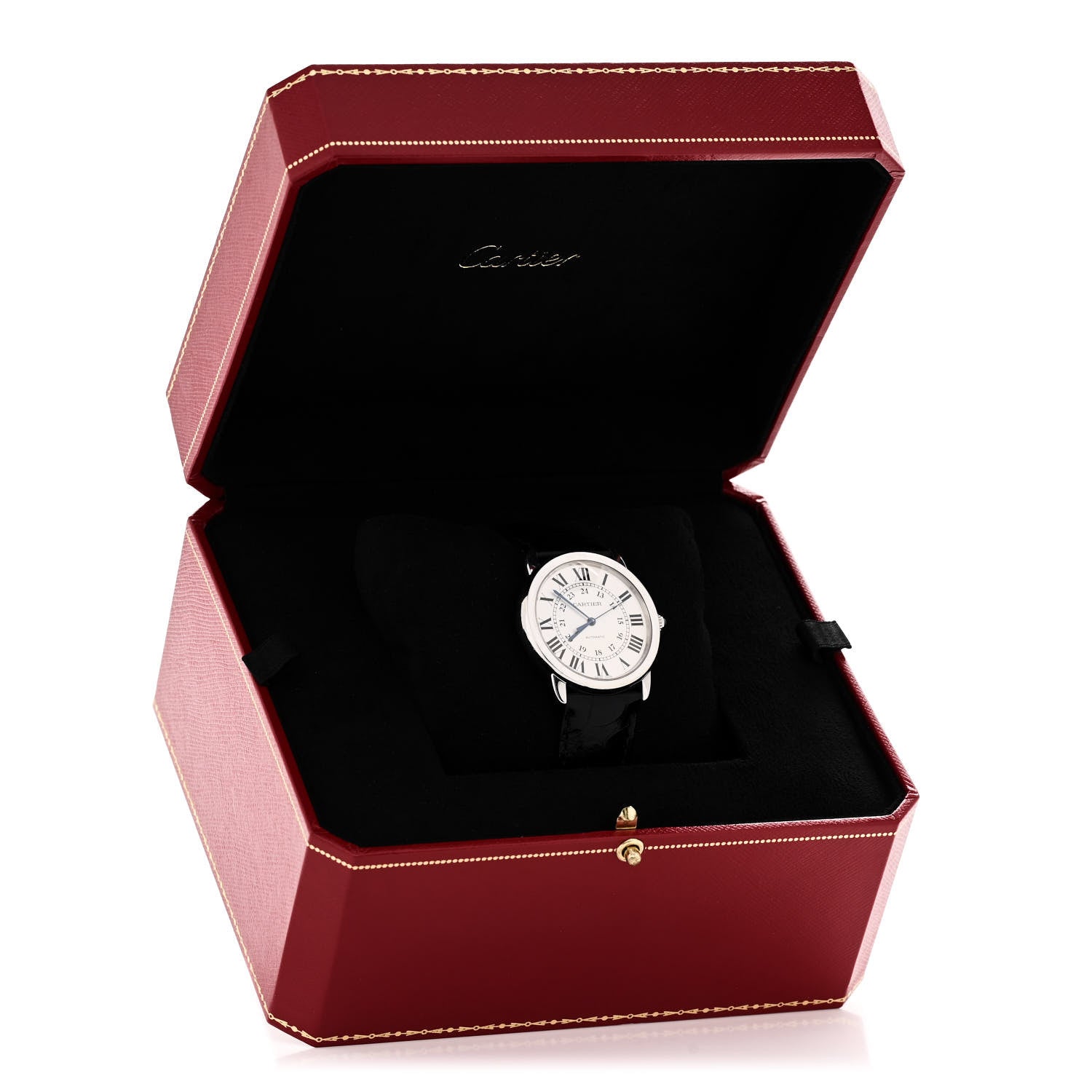 Cartier Stainless Steel Alligator 36mm Ronde Solo Automatic Watch 6 of 6