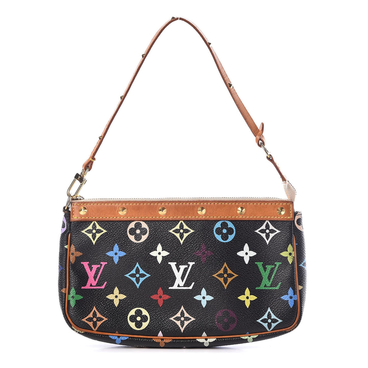 Monogram Multicolor Pochette Accessories Black