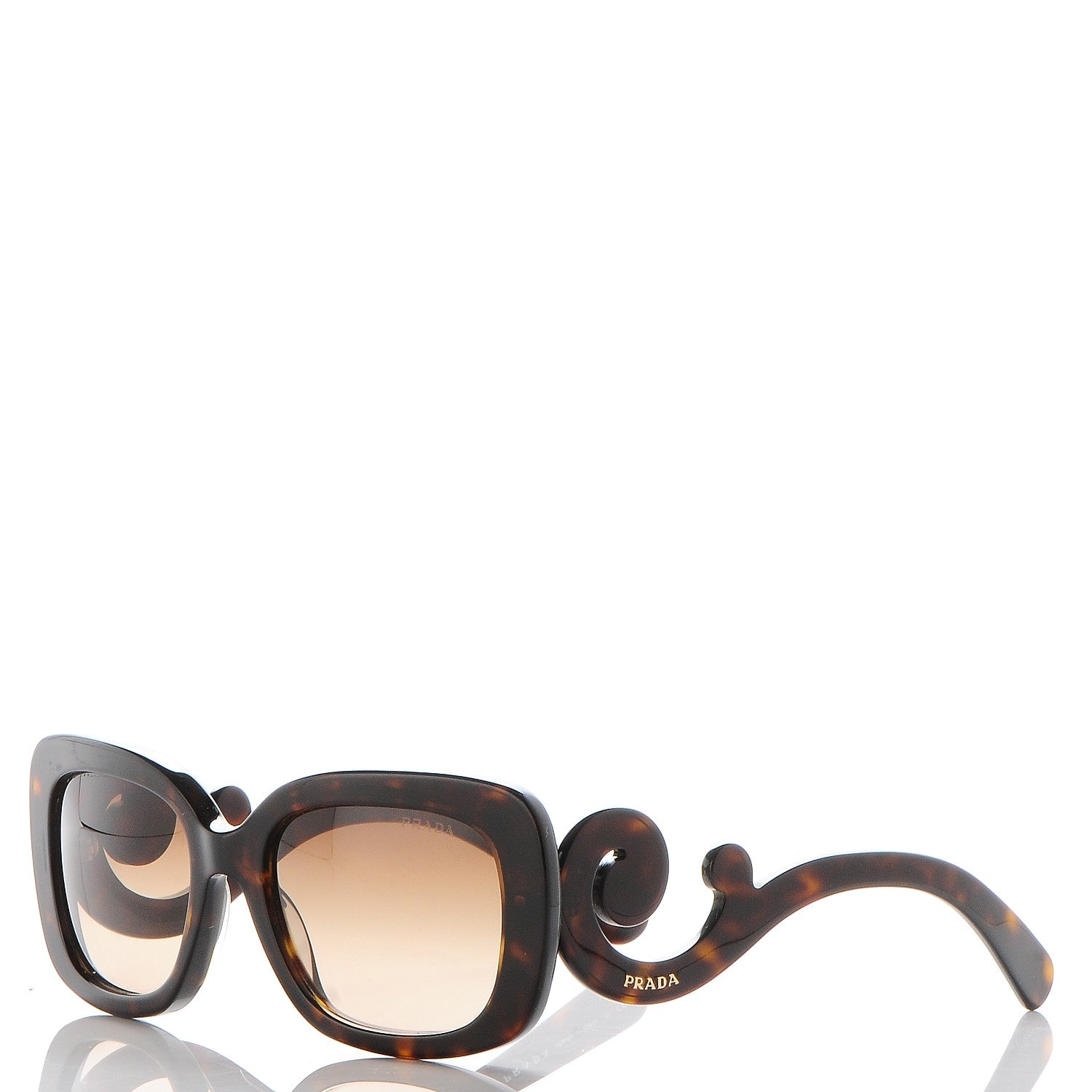 Prada Acetate Baroque Sunglasses SPR 27O Tortoise 1 of 7
