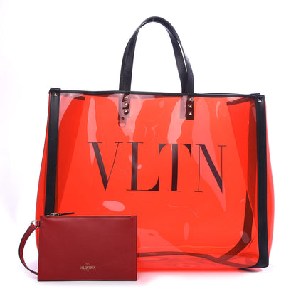 Valentino Garavani Plexy VLTN Large Shopping Bag Red 1 of 9