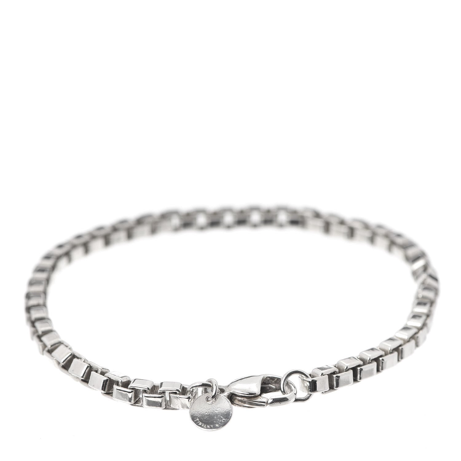 Tiffany Sterling Silver 4mm Venetian Link Bracelet 3 of 6