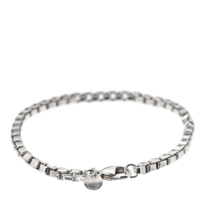 Tiffany Sterling Silver 4mm Venetian Link Bracelet 3 of 6